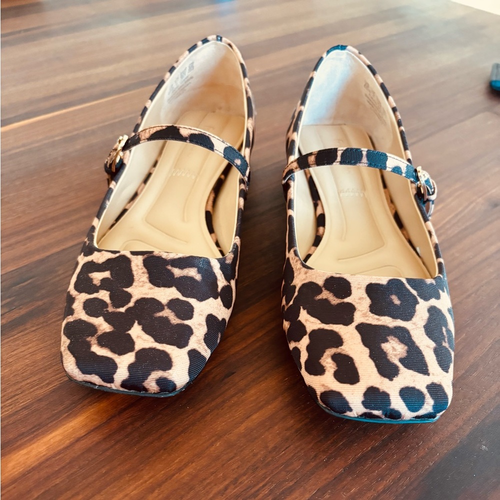 Franco Sarto Leopard Print Mary Jane Women's Shoes